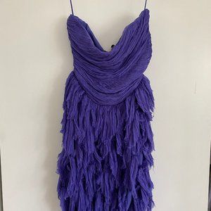 Elizabeth and James Size 4 strapless purple dress
